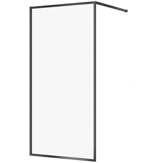 CERSANIT Kabina prysznicowa WALK-IN LARGA czarna 100x200 szkło transp