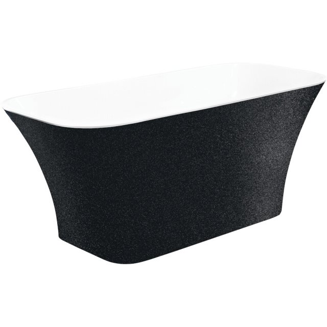 BESCO Wanna wolnostojąca ASSOS S-LINE GLAM 160x70 cm grafit klik-klak