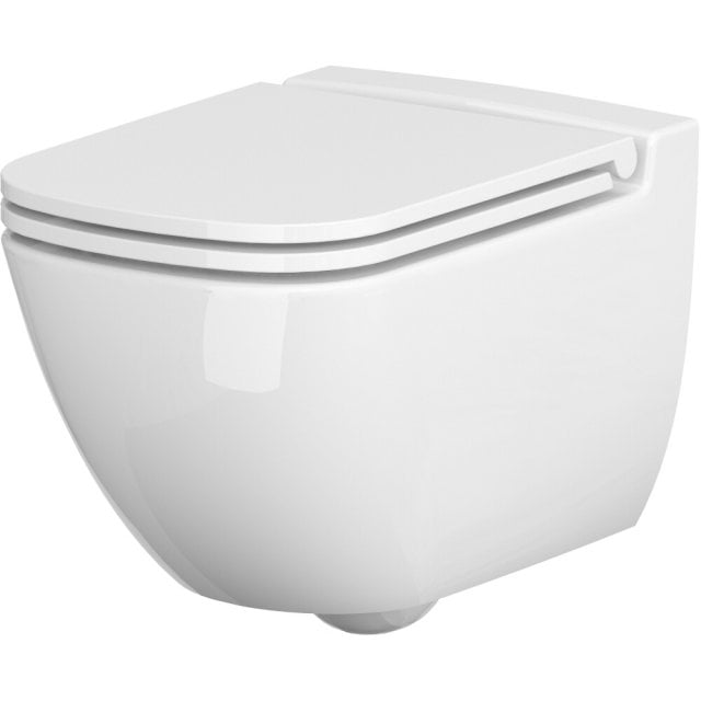 Miska WC podwieszana 741 CASPIA NEW prostokątna deska duroplast antyb