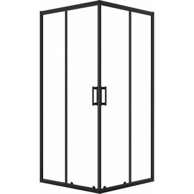 LAVEO Kabina prysznicowa kwadratowa DESNA 80x185 cm czarna JKD_786K