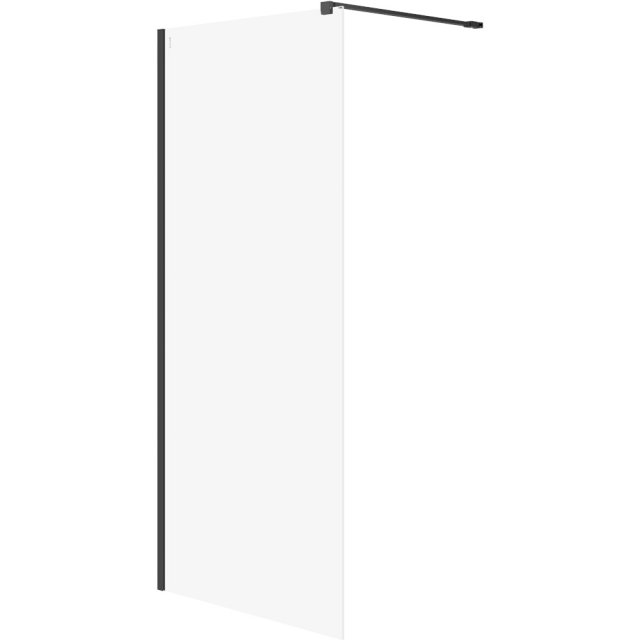 CERSANIT Kabina prysznicowa WALK-IN MILLE czarna 90X200 szkło transpa