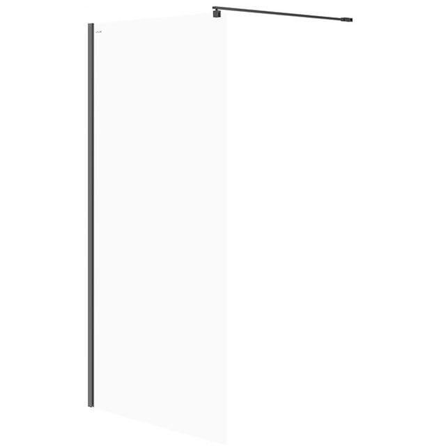 CERSANIT Kabina prysznicowa WALK-IN MILLE czarna 100x200 szkło transp