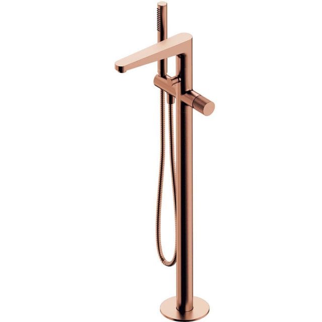 OMNIRES Bateria wannowa CONTOUR wolnostojąca miedź szczotkowana CT803