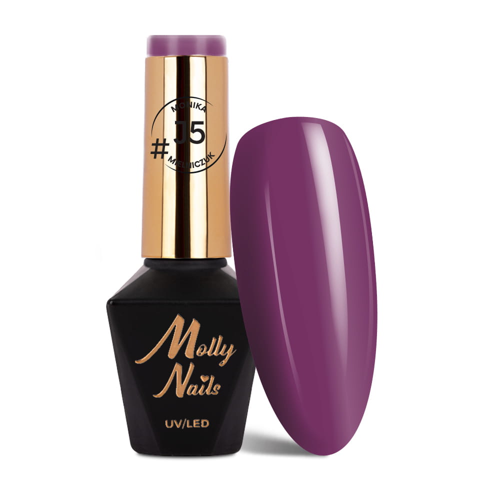 Lakier hybrydowy LED/UV Gel Polish Molly Nails #Juicy by Monika Mielniczuk #J5 HEMA/Di-HEMA free 8g
