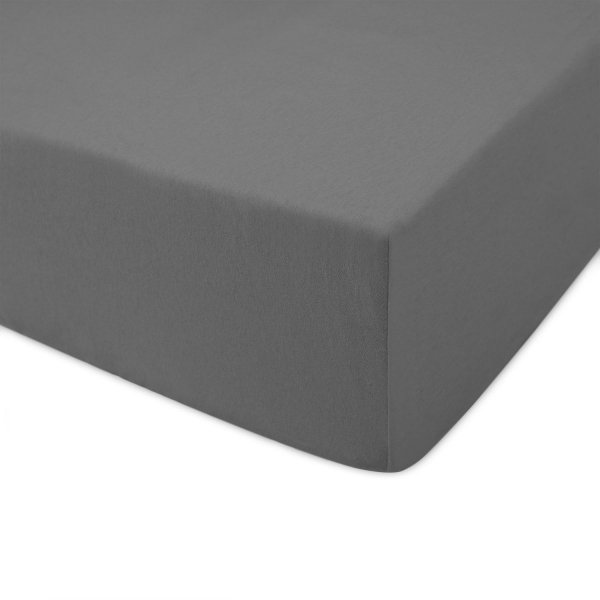 Prześcieradło jersey 180x200 z gumką wz. D037 (szary)