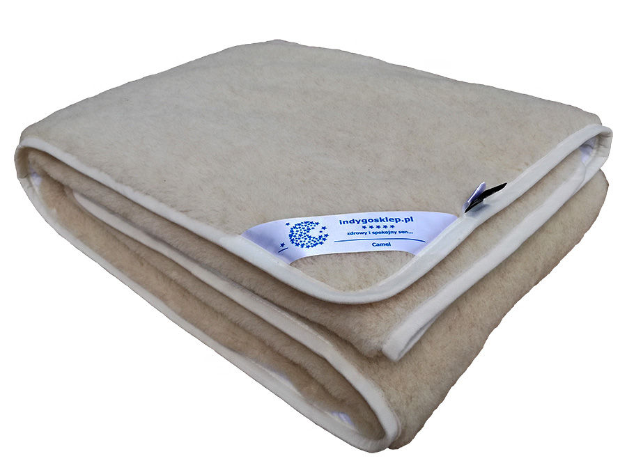 podkład wełniany camel jasny 180x200 (+-5cm) / prześcieradło