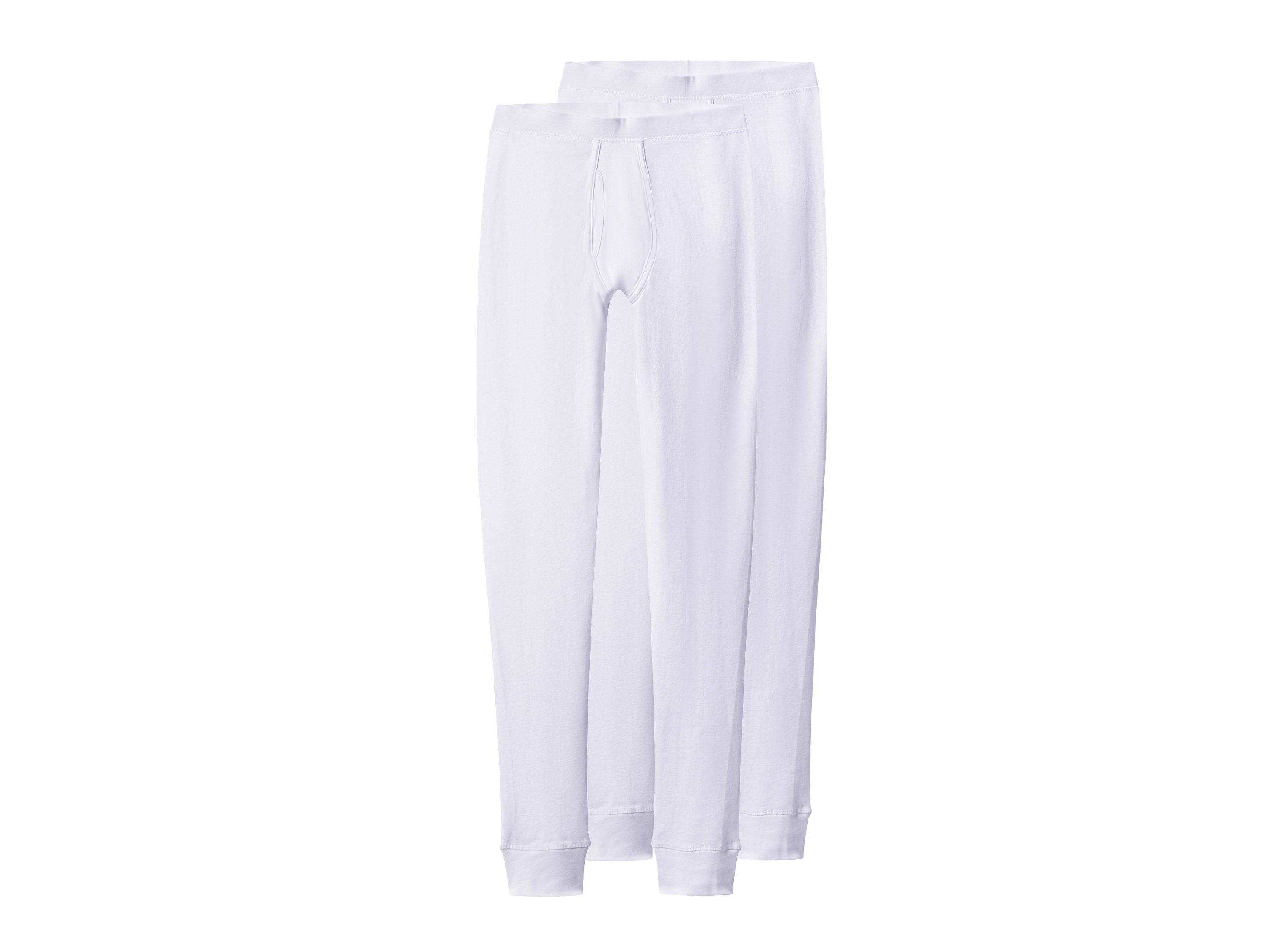 esmara Men Kalesony męskie długie z bawełny, 2 pary Biały, 7/Xl