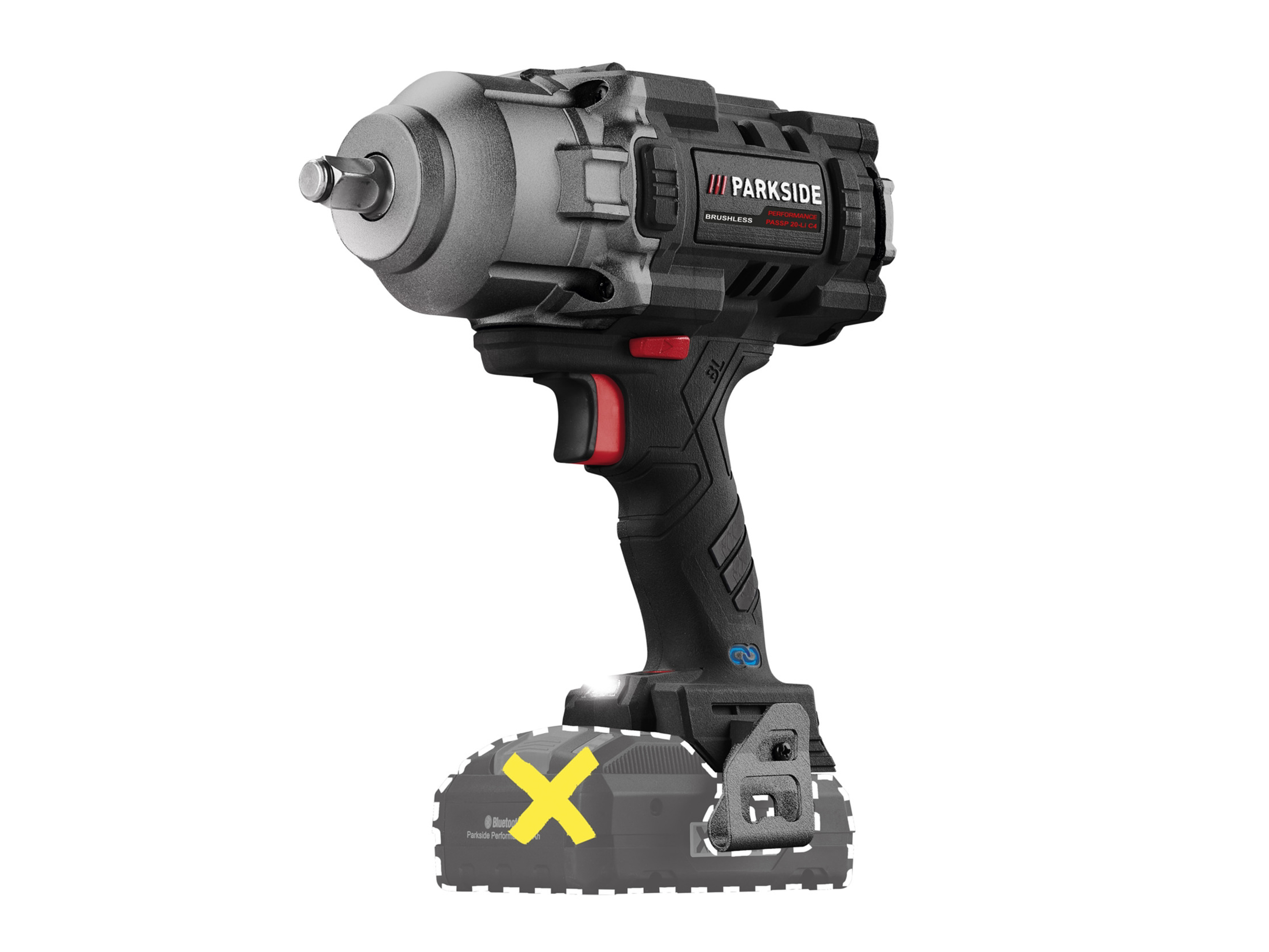 Parkside Performance Akumulatorowy klucz udarowy 20 V, 1/2" Passp 20-Li C4 bez akumulatora i ładowarki
