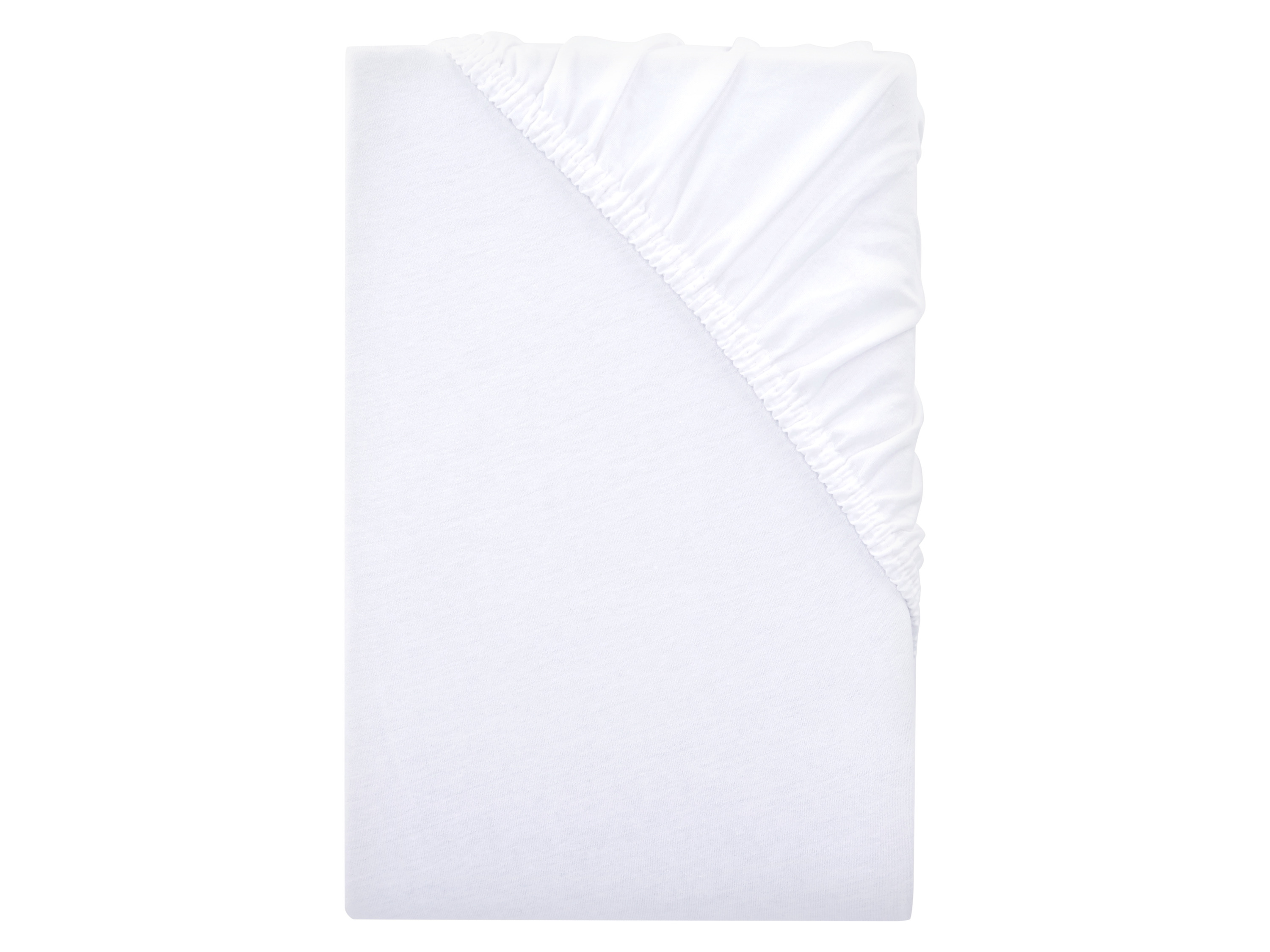 Livarno home Prześcieradło dżersejowe z gumką, 180-200 x 200 cm, maks. wys. materaca 30 cm Biały