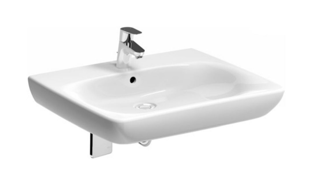 Darmowa Dostawa - Umywalka 65.5x55 cm prostokątna ścienna dla niepełnosprawnych biała Geberit Selnova Comfort 501463007
