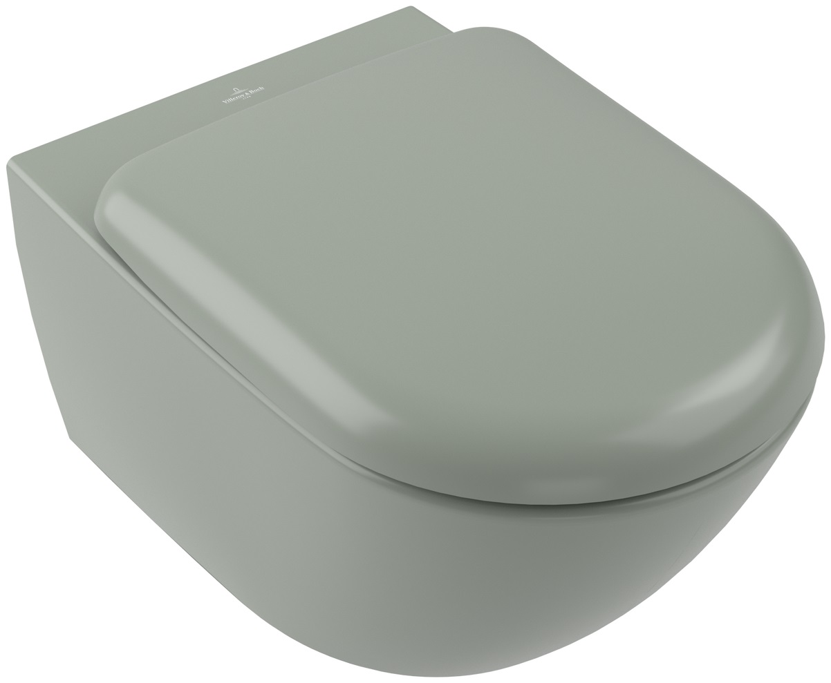 Darmowa Dostawa - Miska WC wisząca bez kołnierza zielony Villeroy & Boch Antao 4674T0R8