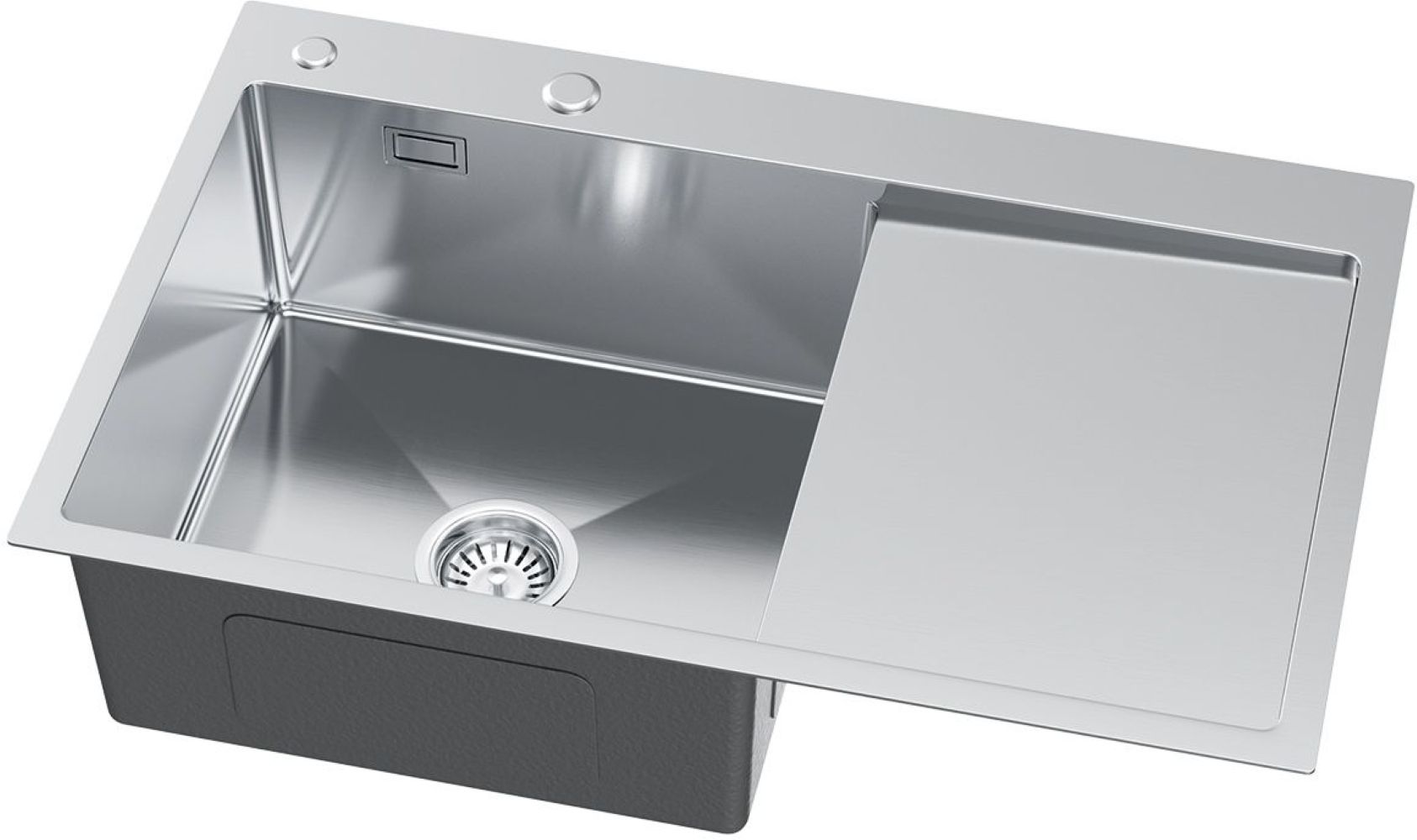 Darmowa Dostawa - Zlewozmywak z dozownikiem 78x49 cm stal Ruvetti Masivo 5002MBS160WL