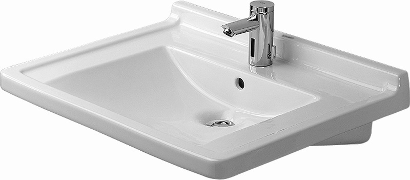 Darmowa Dostawa - Umywalka 70x54.5 cm prostokątna ścienna dla niepełnosprawnych biała Duravit Starck 3 0309700000