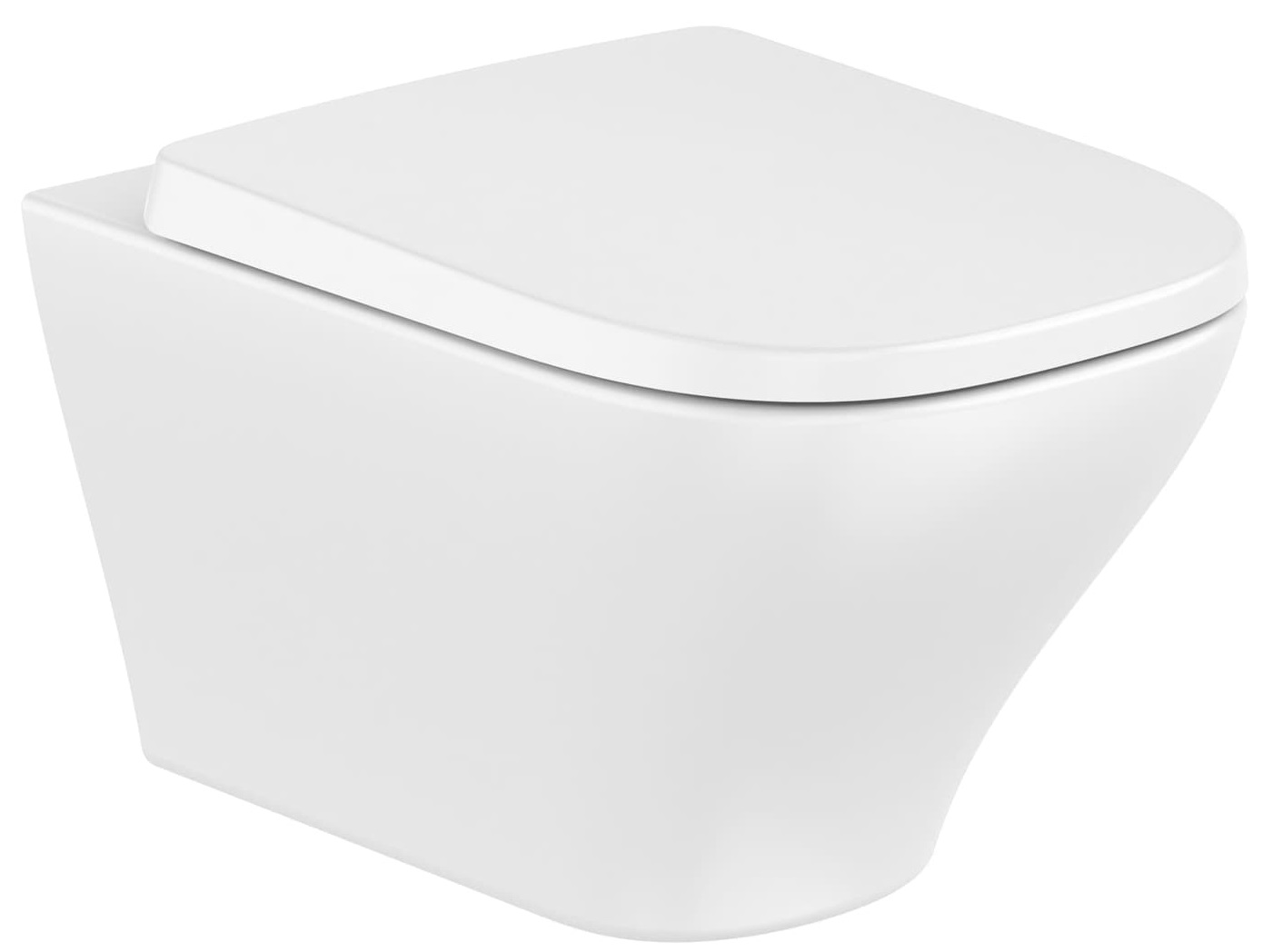 Darmowa Dostawa - Miska WC z deską wolnoopadającą wisząca bez kołnierza ze spłukiwaniem wirowym biały połysk Roca Optica A34HD11000