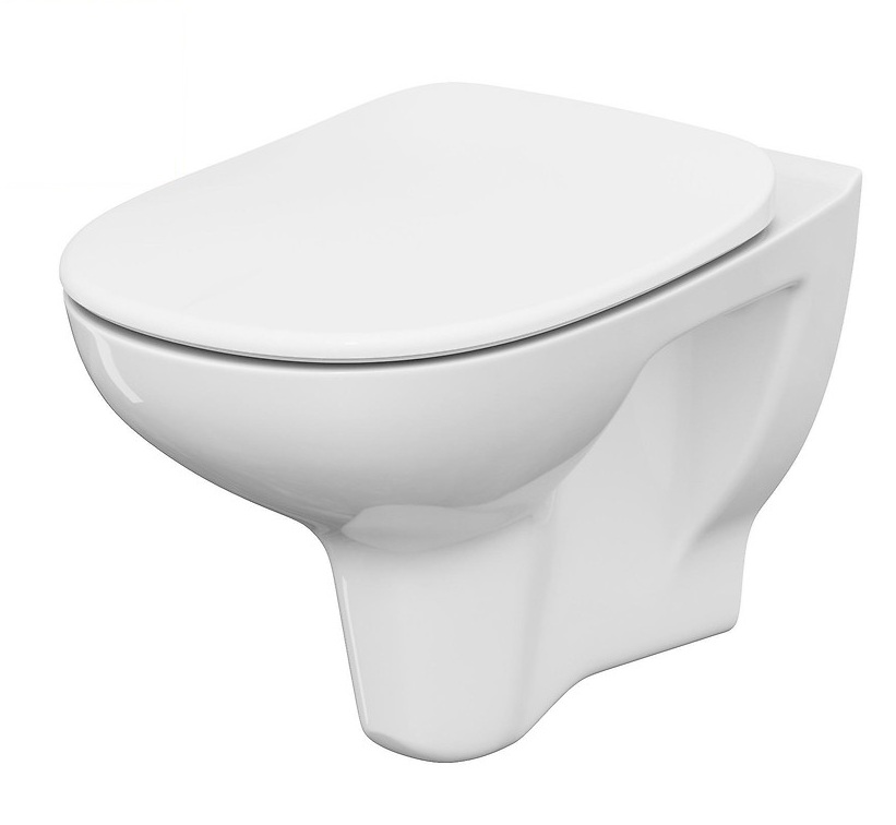 Darmowa Dostawa - Miska WC z deską wolnoopadającą wisząca bez kołnierza biały Cersanit Arteco S701180