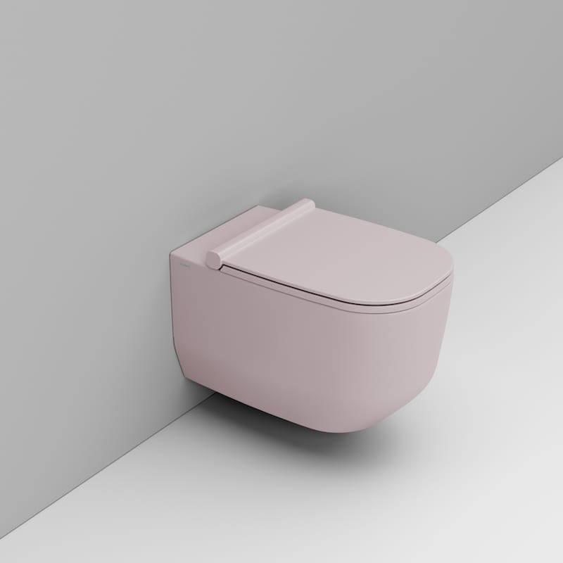 Darmowa Dostawa - Miska WC wisząca bez kołnierza różowy Ceramica Dolomite Alba D502565