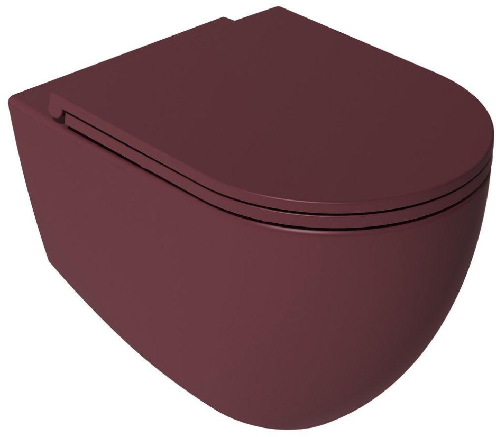 Darmowa Dostawa - Miska WC wisząca bez kołnierza czerwony mat Isvea Infinity 10NF020052R