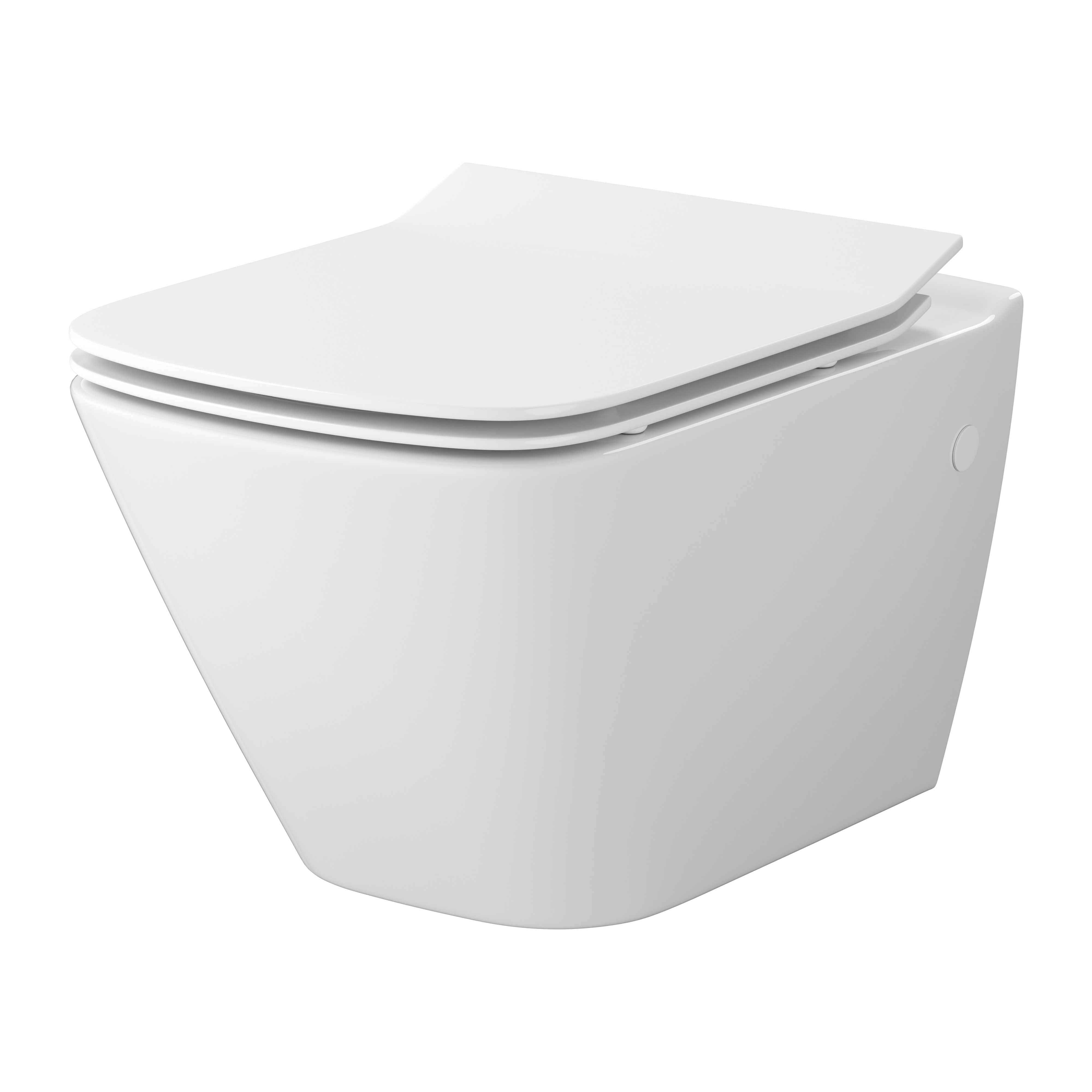Darmowa Dostawa - Miska WC z deską wolnoopadającą wisząca bez kołnierza biały połysk Mito Mesto Square S701792