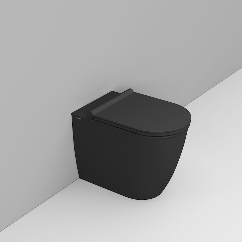 Darmowa Dostawa - Miska WC stojąca bez kołnierza czarny mat Ceramica Dolomite Mayka D483181