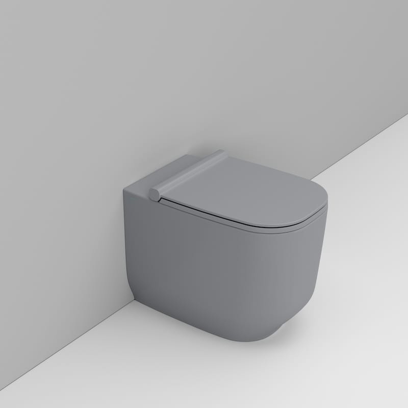 Darmowa Dostawa - Miska WC stojąca bez kołnierza szary mat Ceramica Dolomite Alba D503145