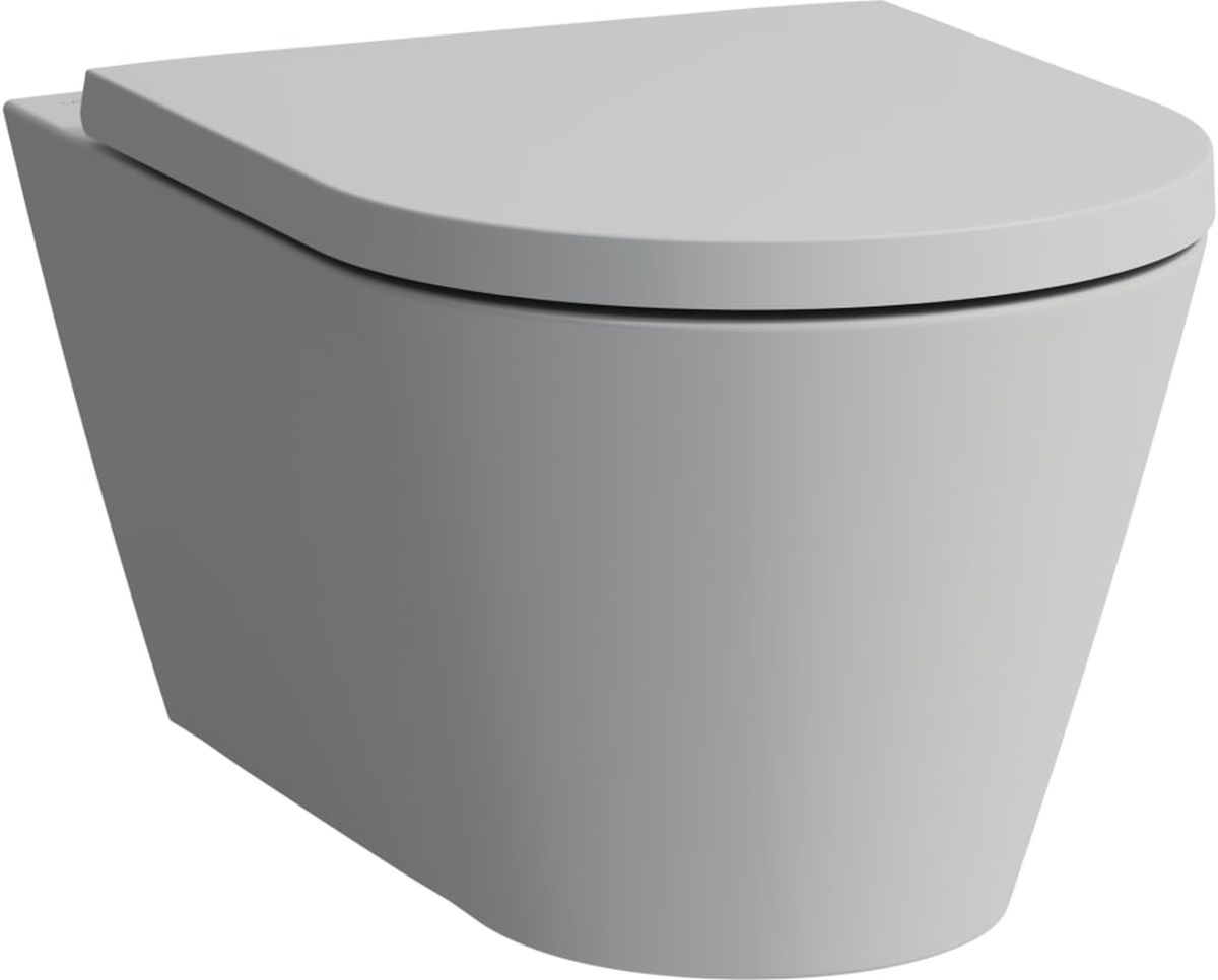 Darmowa Dostawa - Miska WC wisząca bez kołnierza szary mat Laufen Kartell H8203377590001