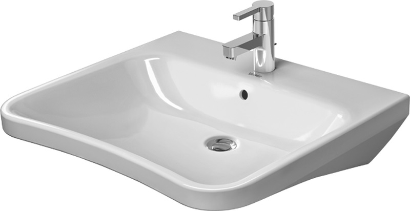Darmowa Dostawa - Umywalka 65x57 cm prostokątna ścienna dla niepełnosprawnych biała Duravit DuraStyle 2329650000