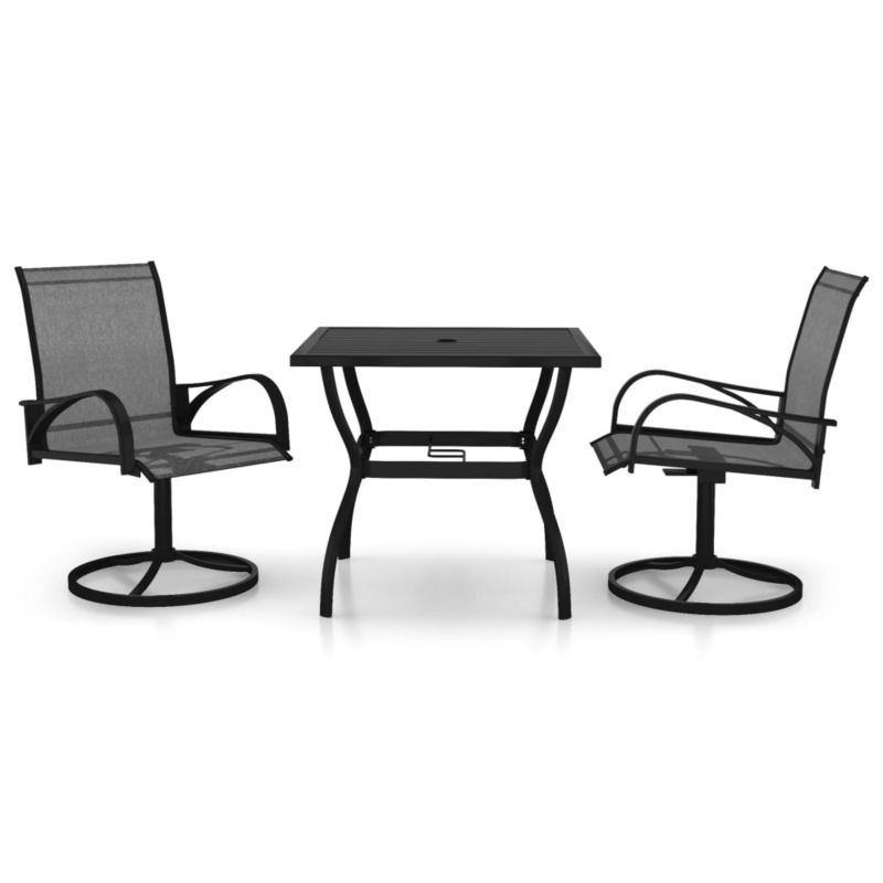 Zestaw mebli ogrodowych jadalniany WaszeMeble 2-osobowy HDPE i stal szary WM-3060281 1 kpl