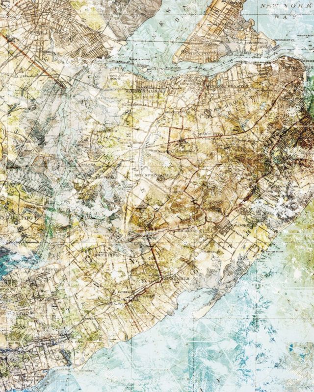 fototapeta Sanders & Sanders Mapa świata wielokolorowym 200 x 250 cm - 1 rol.