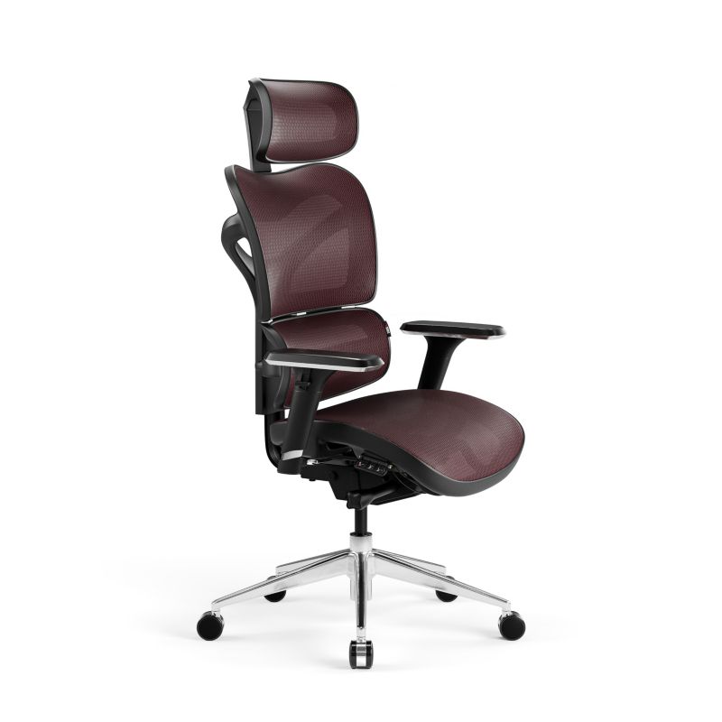Fotel biurowy ergonomiczny Diablo V-Commander czarno-burgundowy 1 szt