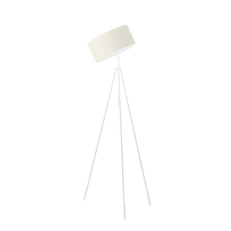 Lampa stojąca Volta Light Factory podłogowa przegubowa regulowana trójnóg z abażurem ecru walec DECO 1szt.