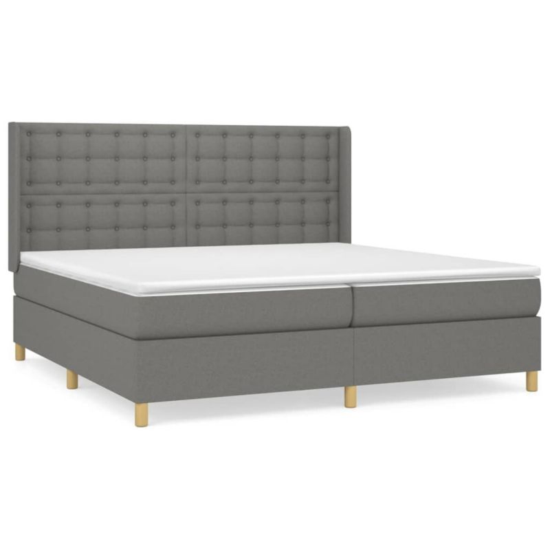 Łóżko kontynentalne WaszeMeble 200x200 cm ciemnoszara WM-3132338 1 szt.
