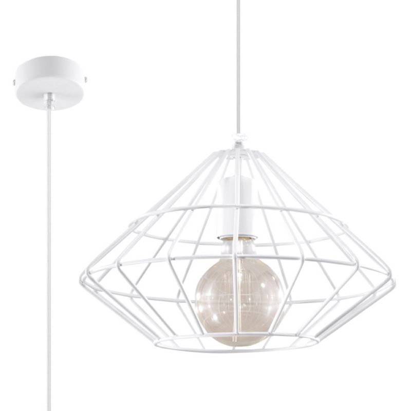 Lampa sufitowa Pure Lume LORENZO biała 1xE27x60W IP20 wym:100x33x33cm - 1 szt.