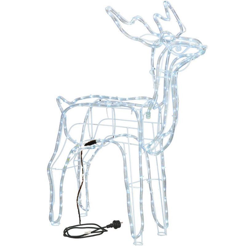 Renifer Led Springos 90 cm świąteczny, świetlna dekoracja do ogrodu biały zimny 1 szt.