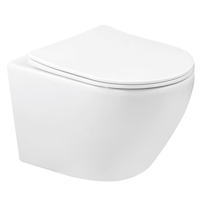Miska wc wisząca Kerra Kasos z wirowym systemem spłukiwania oraz z deską duroplast 1 szt.