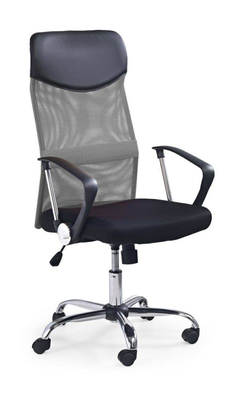 Fotel biurowy ergonomiczny Spiner INTESI szary nowoczesny obrotowy z regulacją wysokości 1 szt.