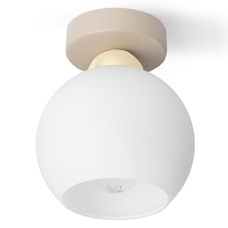 Lampa sufitowa kinkiet Light Home LH Eliza 1xE27 kaszmir/złoty klosz biały kula 1szt.
