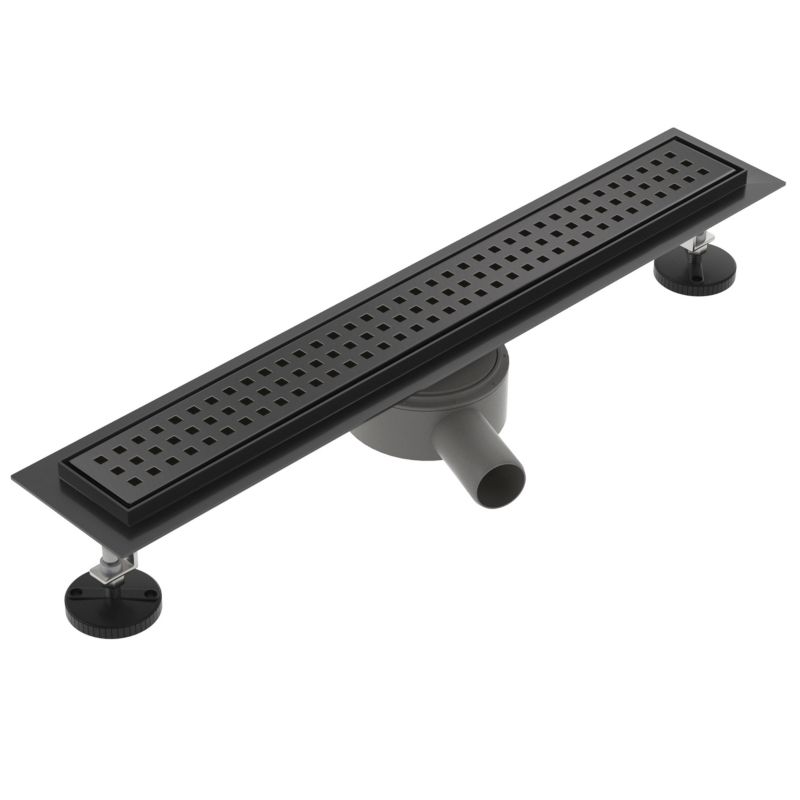 Odpływ liniowy obrotowy SEVANTE z maskownicą WK058 60 cm czarny FLAT 1szt.