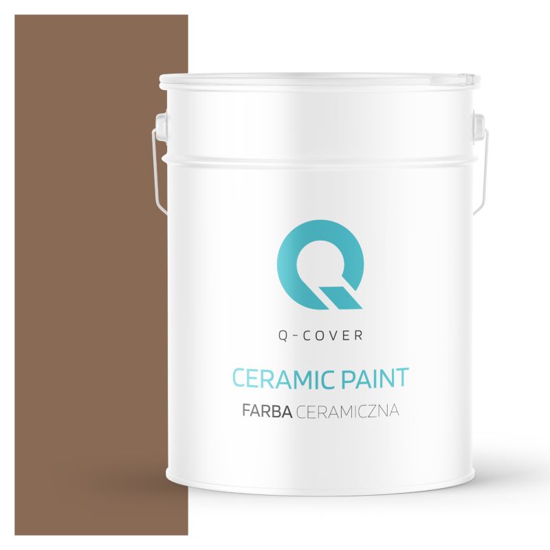 Farba Ceramiczna Do Ścian i Sufitów Q-Cover Brązowy ciemny H4917 Głęboki Mat 10L