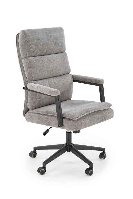 Fotel biurowy ergonomiczny Nurah INTESI popielaty z podłokietnikami na kółkach nowoczesny 1 szt.