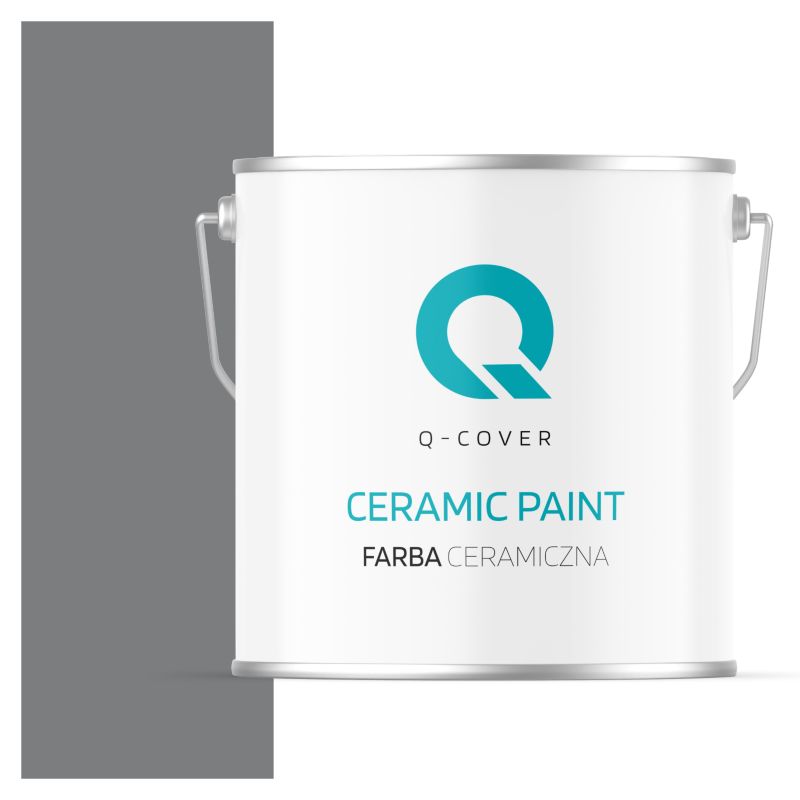 Farba Ceramiczna Do Ścian i Sufitów Q-Cover Szary ciemny H1020 Głęboki Mat 5L