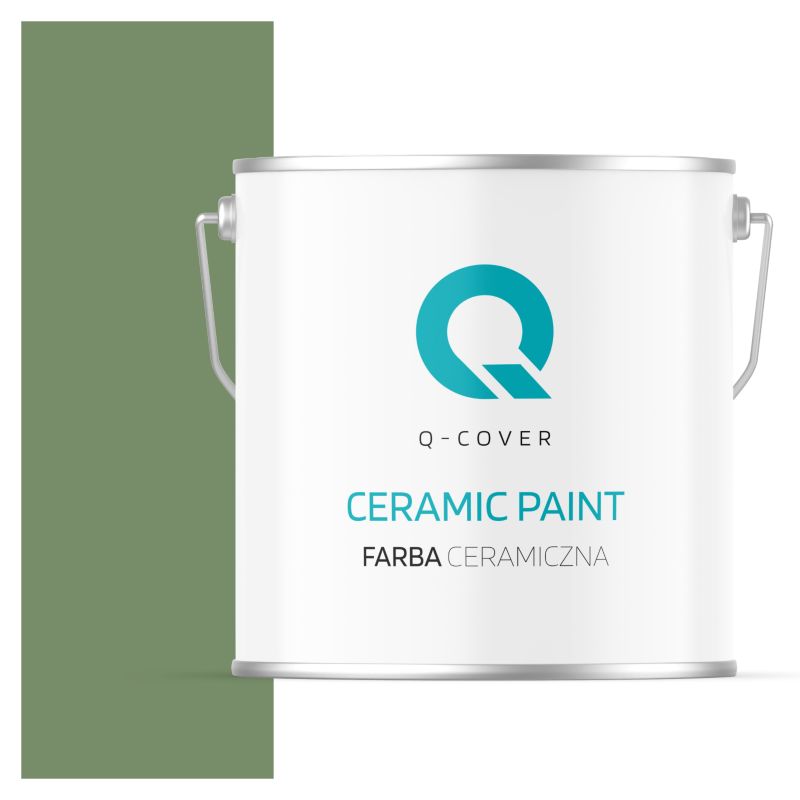 Farba Ceramiczna Do Ścian i Sufitów Q-Cover Zielony ciemny H2123 Głęboki Mat 5L