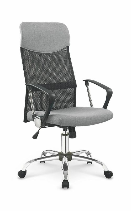 Fotel biurowy ergonomiczny Spiner INTESI szary nowoczesny obrotowy z regulacją do biura 1 szt.