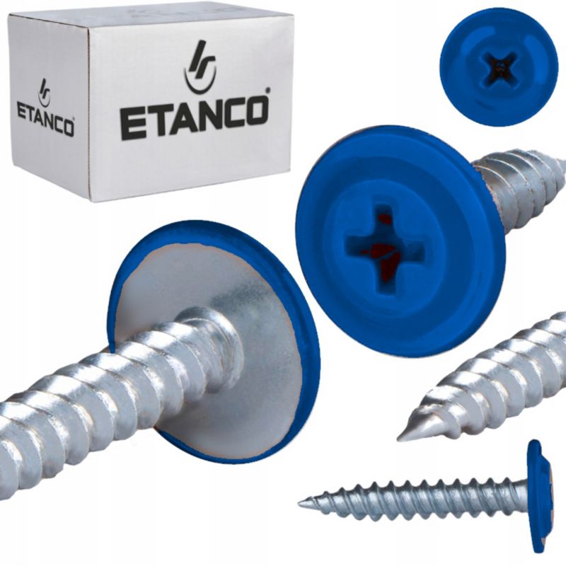 Wkręty Podkładkowe Etanco Do Stali, Zszywka 4,2X19Mm, Ral5010 Gm-S 250Szt