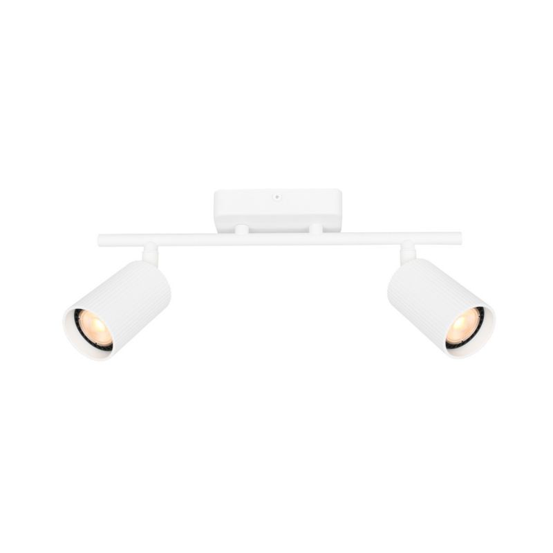 Lampa sufitowa Italux Tris biały piaskowany Listwa z lampami 2 x GU10 x 10W wym: 16,6 x 34 x 5,5 cm - 1 szt.