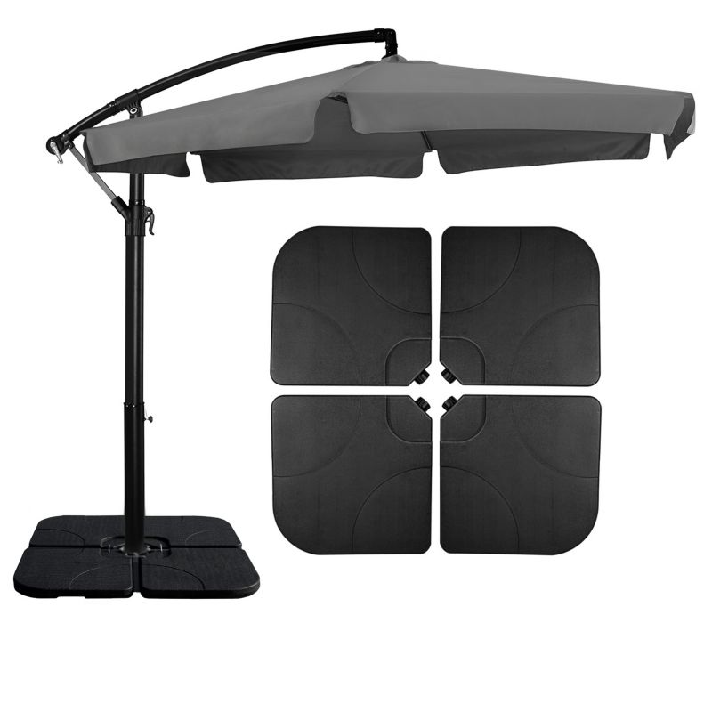 Zestaw parasol ogrodowy Garden Rosa 350cm grafit + baza 1szt.