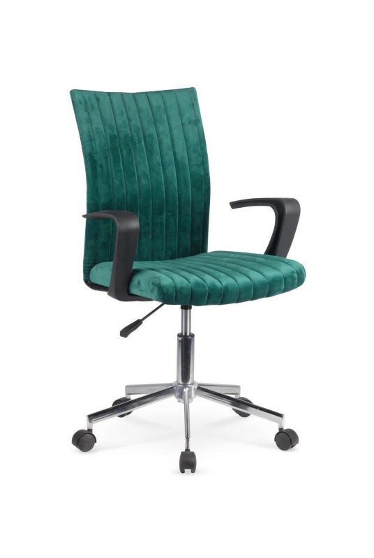 Fotel biurowy ergonomiczny Raldo Velvet INTESI zielony welurowy obrotowy z podłokietnikami 1 szt.