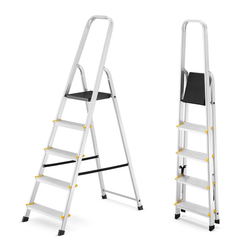 Drabina aluminiowa domowa jednostronna schodki do domu HIGHER 5 stopni 125 kg 1 szt.