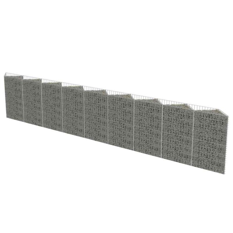 Ogrodzenie gabionowe vidaxl 630 x 30 x 100 cm 143573 srebrny 2 szt