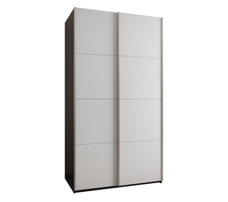Szafa przesuwna Abiks LUX wysoka szer.130cm czarny/biały/srebrny 1szt.