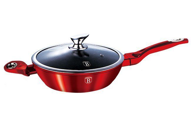 Patelnia granitowa 32 cm Berlinger haus bh-1261 red metallic line 1szt